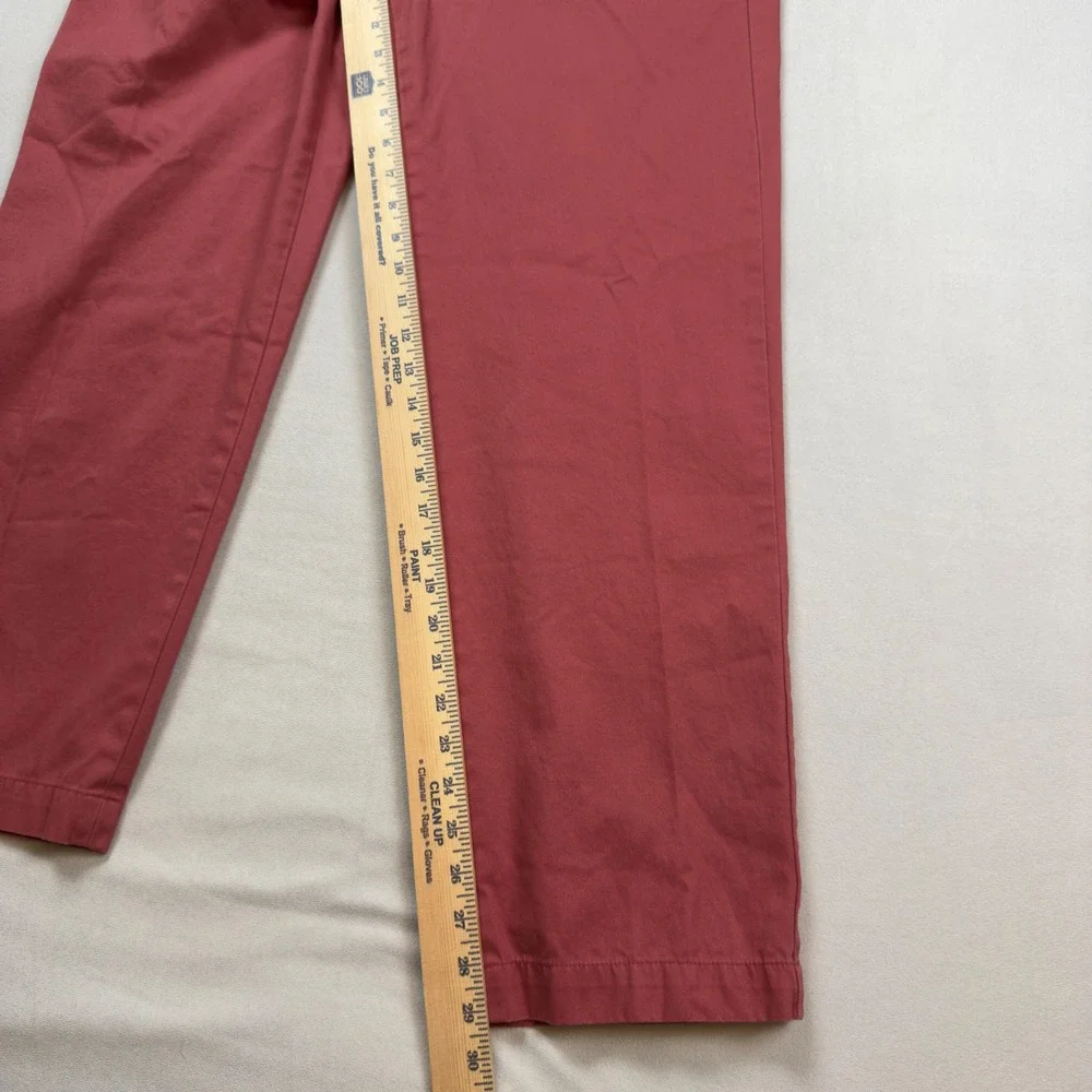 Brooks‎ Brothers 346 Chinos Coral/Salmon Cotton Flat Front Mens Pants 35x30